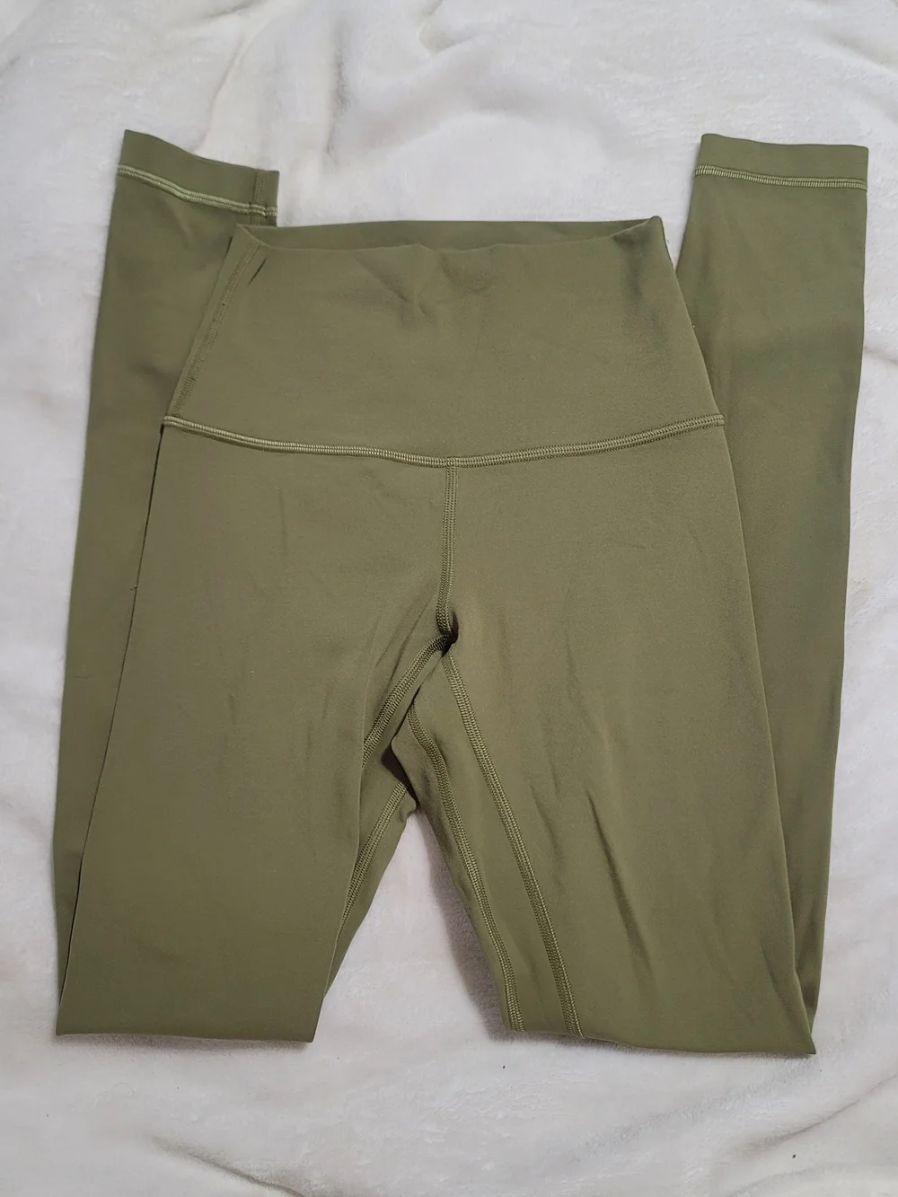 Lululemon Sz 2 High-Waist Olive Green Align Leggings Bronze Green